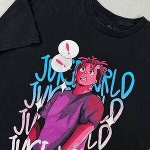 Juice WRLD T Shirt Men Large Anime Graphic Print Black 999 Jarad Higgins Rap Tee